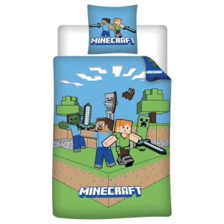 Minecraft Dekbedovertrek - 140 x 200 cm - 65 x 65 cm - Polykatoen - pre order