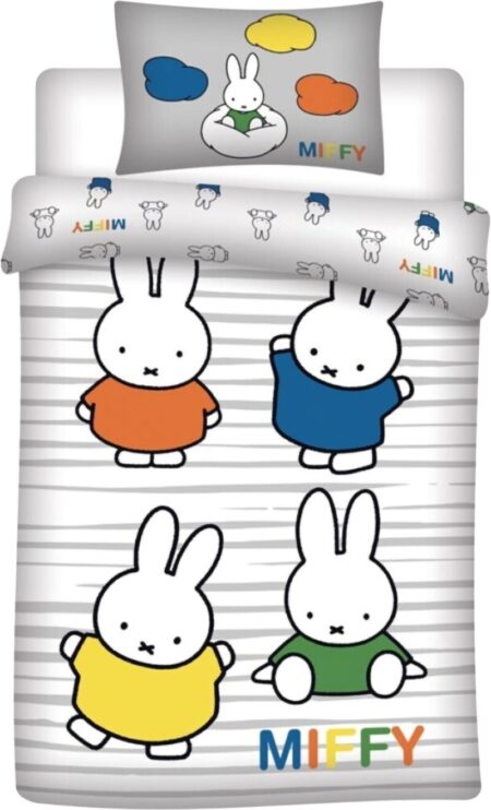Nijntje Babydekbedovertrek Miffy - 100 x 135 cm - 40 x 60 cm - Katoen